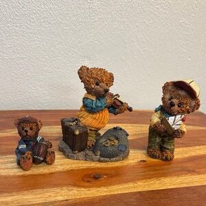 Gertrude B Gable Collection Vintage Bear Figurines Home Decor Gift Lot Football